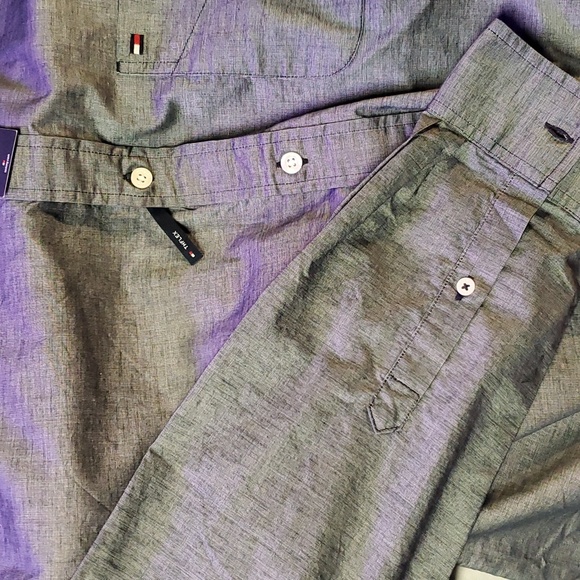Tommy Hilfiger Gray Long Sleeve Collared Button Down Shirt Men's Sz. XXL NWT - Picture 6 of 7